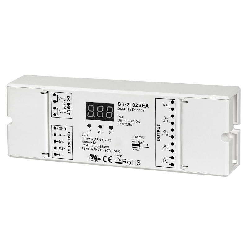 SR-2102BEA CV LED RGBW RDM 4-Kanal DMX-Decoder SR-2102BEA CV LED RGBW RDM 4-Kanal DMX-Decoder
