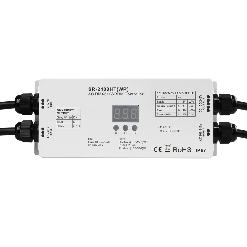 SR-2108HT(WP)-EU DMX512 RDM Decoder Hochspannungs-LED-Controller