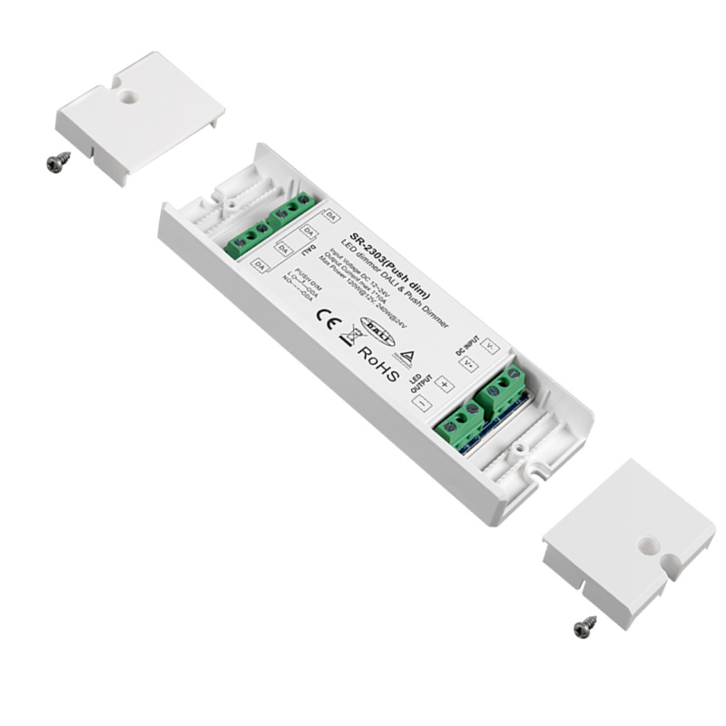 SR-2303-PUSH-DIM 12 bis 24 VDC DALI2 DT6 LED Push-Dimm-Controller SR-2303-PUSH-DIM 12 bis 24 VDC DALI2 DT6 LED Push-Dimm-Controller