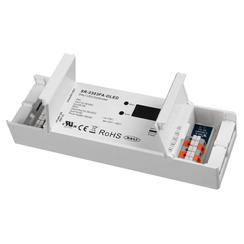 SR-2303FA-OLED DALI DT6 Dimmcontroller mit DALI Masterfunktion SR-2303FA-OLED DALI DT6 Dimmcontroller mit DALI Masterfunktion