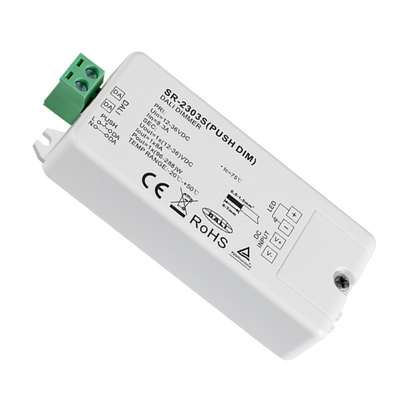 SR-2303S 12 bis 48 VDC DALI2 DT6 Push-LED-Einzelfarbdimmer SR-2303S 12 bis 48 VDC DALI2 DT6 Push-LED-Einzelfarbdimmer