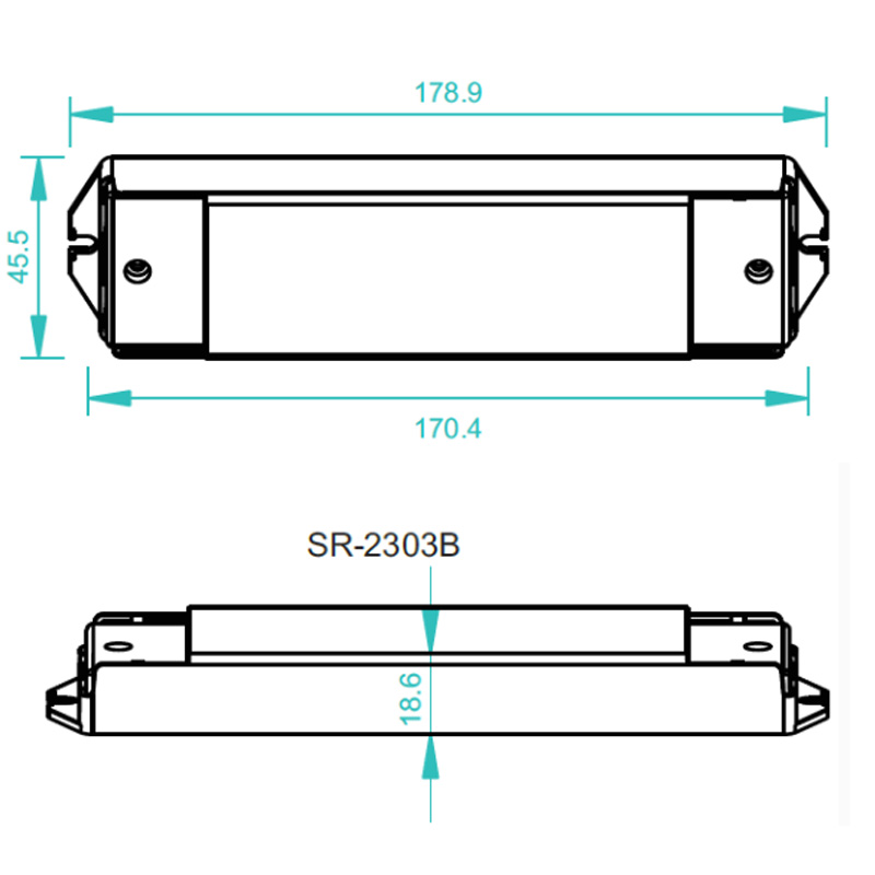 SR-2304B 12 bis 36 VDC DALI LED-Streifen 4-Kanal-Dimmer-Controller