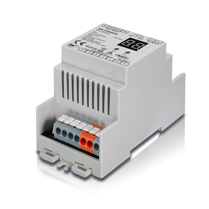SR-2304DIN DC 4 Channel DALI Push DIN Rail LED Dimmer Controller SR-2304DIN DC 4 Channel DALI Push DIN Rail LED Dimmer Controller