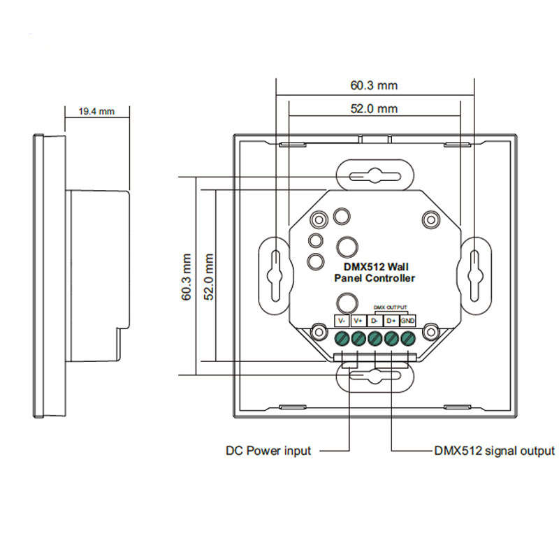 SR-2830BDMX Wall CCT LED Strip Dmx512 Control Panel Master SR-2830BDMX Wall CCT LED Strip Dmx512 Control Panel Master