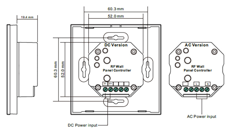 SR-2833T2 RF AC and DC Universal 4 Zones White LED Touch Panel Function introduction