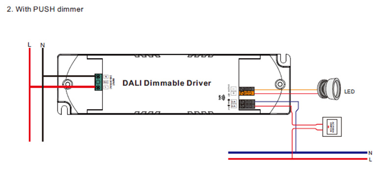 SRP-2305N-15CC100-700 CC NFC DALI2 DT6 LED-Dimmertreiber 15 W Schaltplan