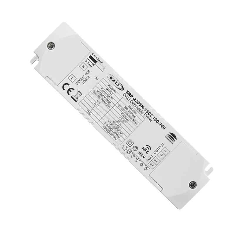 SRP-2305N-15CC100-700 CC NFC DALI2 DT6 ovladač stmívače LED 15W