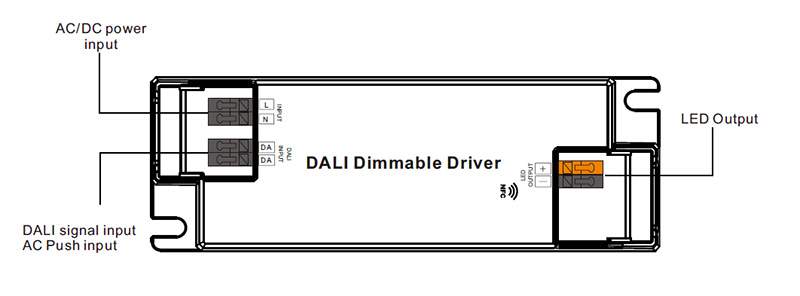 SRP-2305N-45CC500-1400 CC 45W DALI 500 až 1400 mA Ovladač LED Funkce NFC Úvod