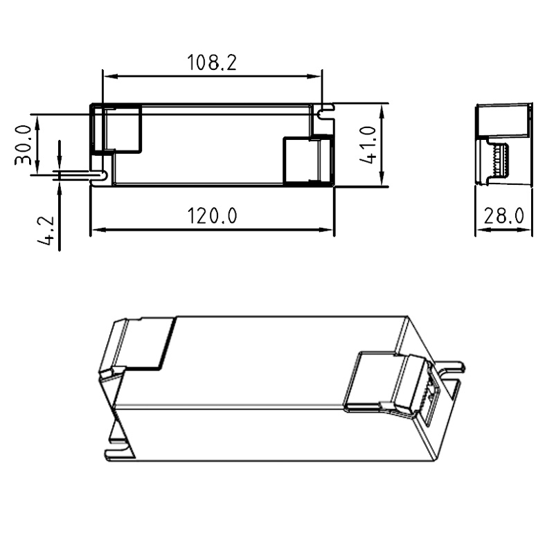 SRP-2309N-25CCT250-700 25W CC DALI DT8 NFC CCT laditelný ovladač LED SRP-2309N-25CCT250-700 25W CC DALI DT8 NFC CCT laditelný ovladač LED