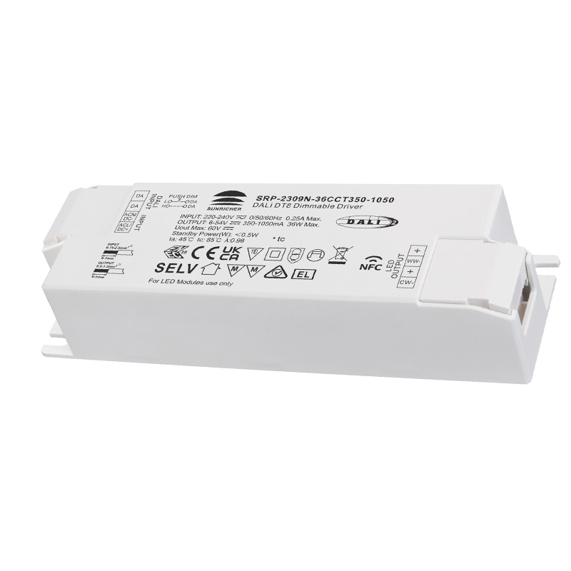 Ovladač LED SRP-2309N-36CCT350-1050 36W CC NFC DALI 350 až 1050 mA Ovladač LED SRP-2309N-36CCT350-1050 36W CC NFC DALI 350 až 1050 mA