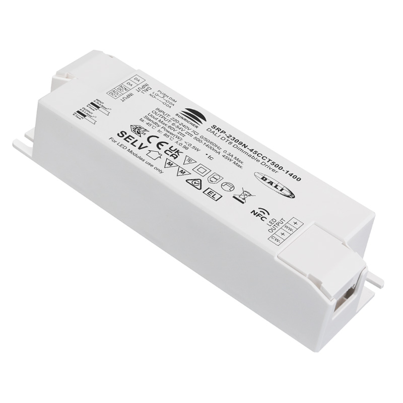 SRP-2309N-45CCT500-1400 CC CCT LED světlo NFC DALI 2 ovladač 45W