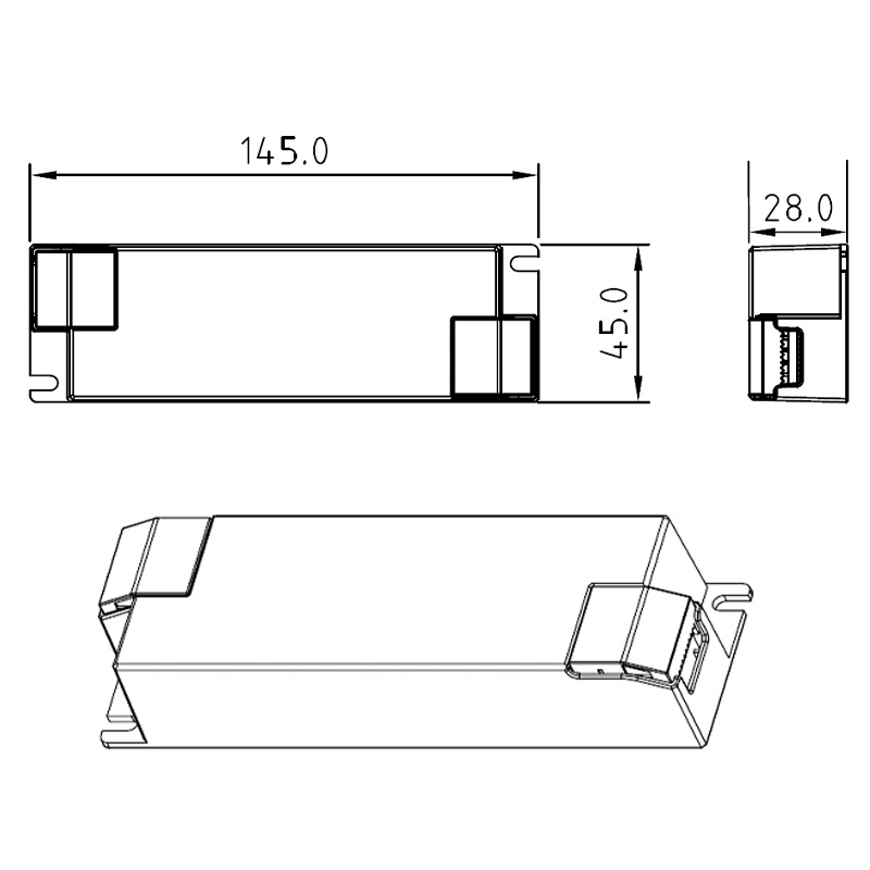 SRP-2309N-45CCT500-1400 CC CCT LED-Licht NFC DALI 2 Treiber 45W SRP-2309N-45CCT500-1400 CC CCT LED-Licht NFC DALI 2 Treiber 45W