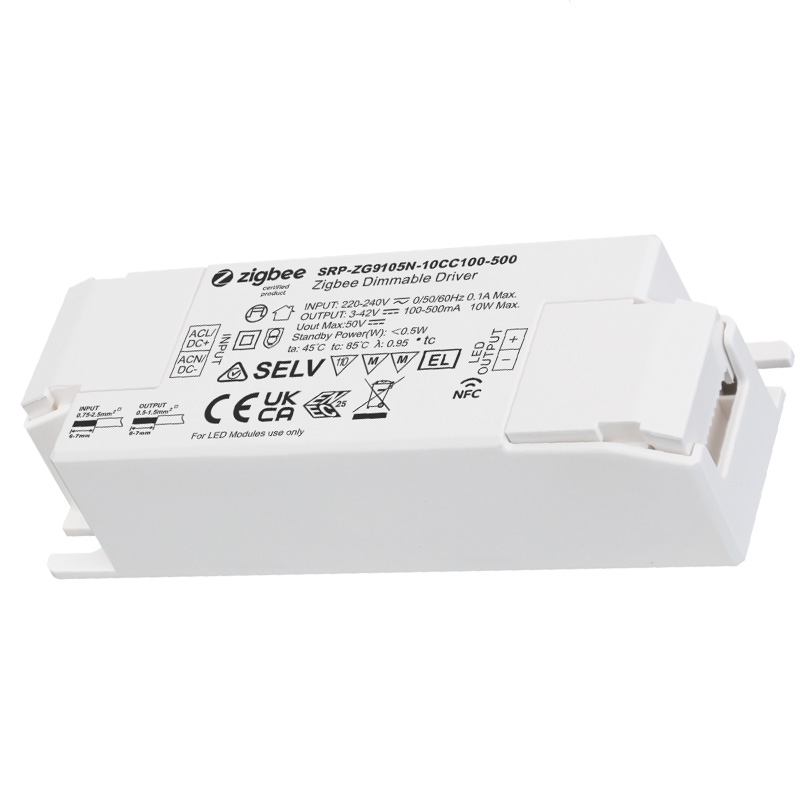 SRP-ZG9105N-10CC100-500 CC Jednobarevný LED NFC ovladač Zigbee 10W SRP-ZG9105N-10CC100-500 CC Jednobarevný LED NFC ovladač Zigbee 10W
