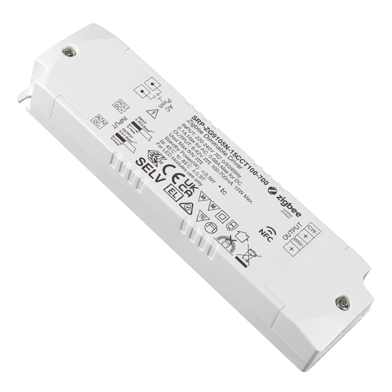 SRP-ZG9105N-15CCT100-700 15W NFC CCT Zigbee LED páskový ovladač CC