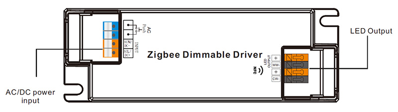 SRP-ZG9105N-45CCT500-1400 CC Zigbee CCT LED Dimmbarer Treiber NFC Funktionseinführung