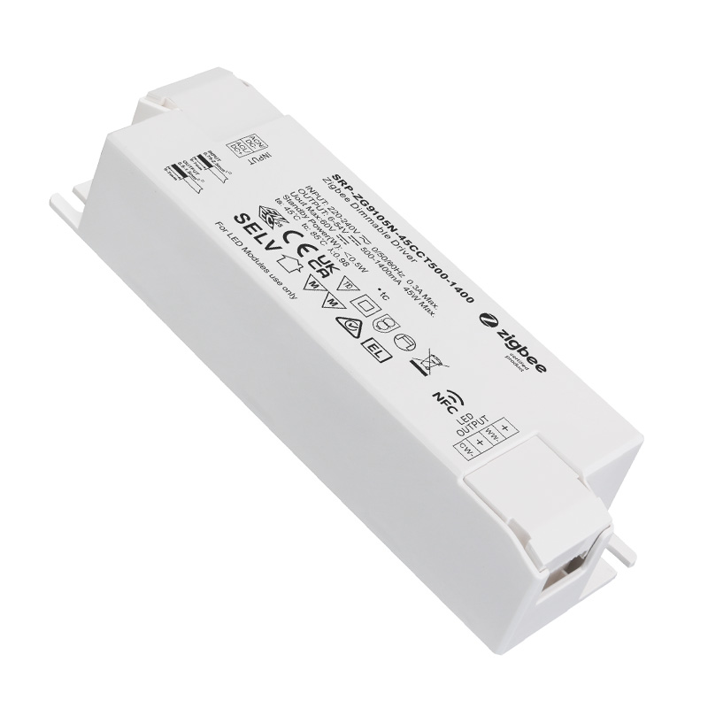 SRP-ZG9105N-45CCT500-1400 CC Zigbee CCT LED stmívatelný ovladač NFC