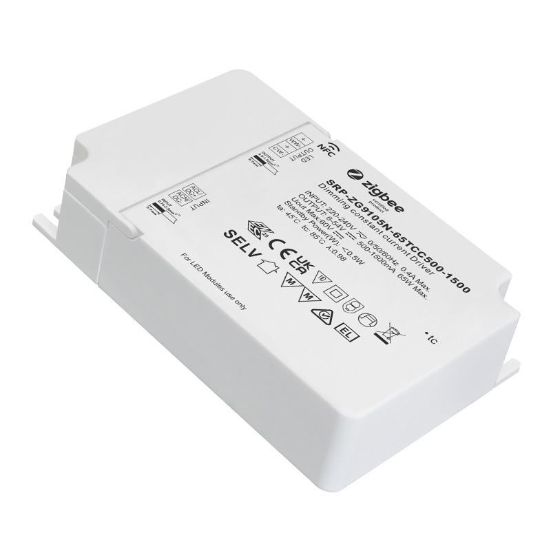 SRP-ZG9105N-65CCT500-1500 NFC CCT 500 až 1500 mA LED ovladač Zigbee SRP-ZG9105N-65CCT500-1500 NFC CCT 500 až 1500 mA LED ovladač Zigbee