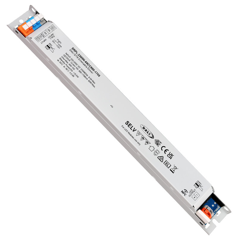 SRPL-2305N-60CC900-1700 CC 900 až 1700 mA NFC DALI ovladač stmívání 60W