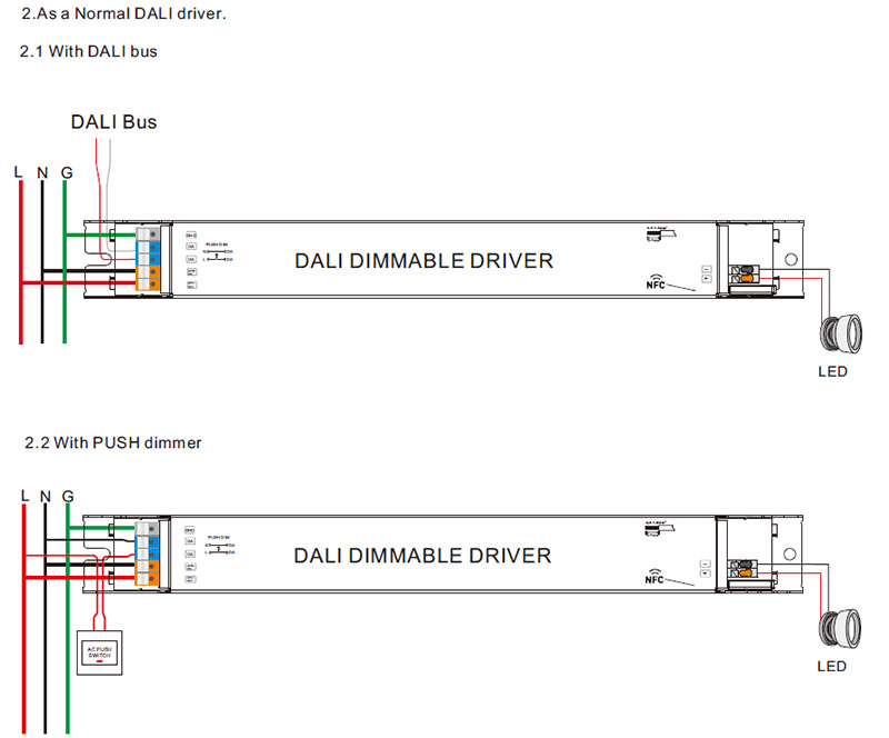 SRPL-2305iN-60CC900-1700 CC 60W D4i DALI LED Lamp Driver NFC Wiring Diagram