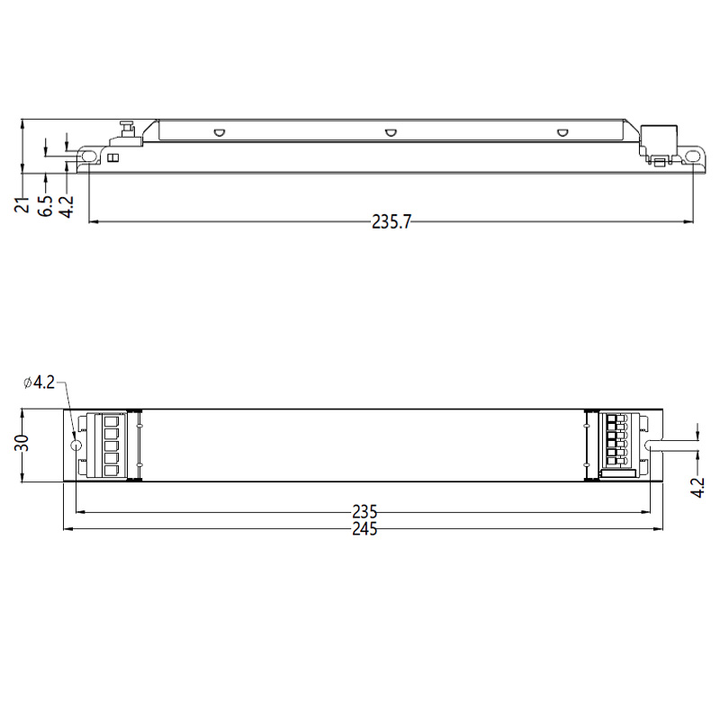 SRPL-2309N-30CCT250-850 30 W CC NFC DALI 2 CCT LED-Bandtreiber SRPL-2309N-30CCT250-850 30 W CC NFC DALI 2 CCT LED-Bandtreiber