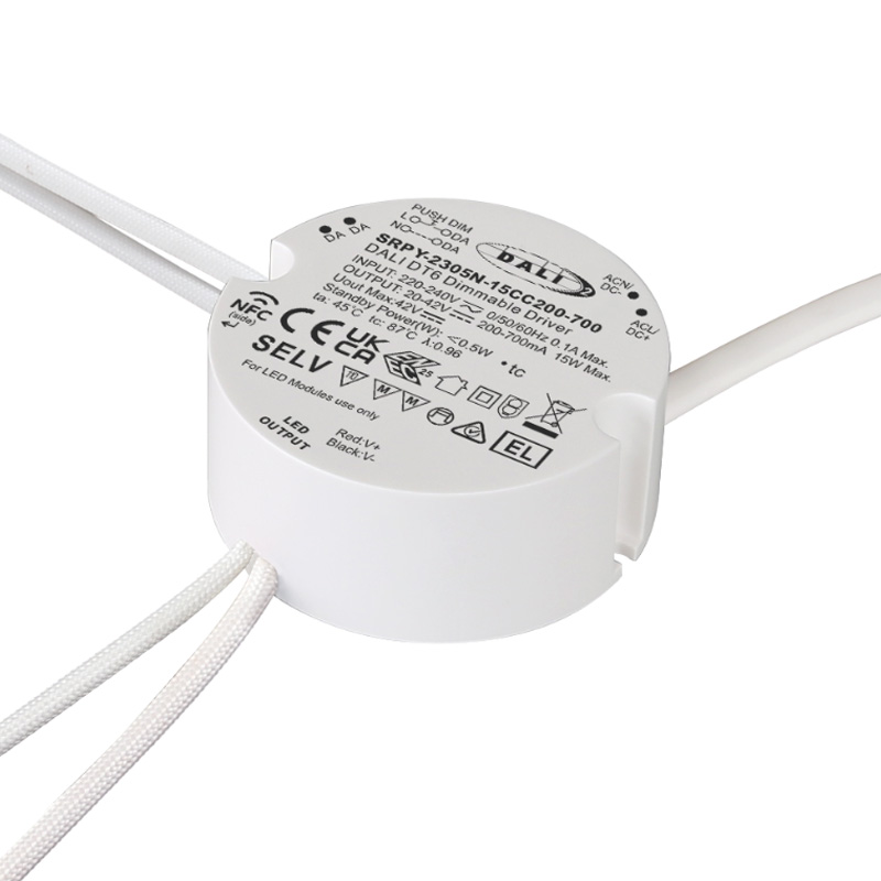 Ovladač stmívače SRPY-2305N-15CC200-700 15W CC 200 až 700 mA NFC DALI