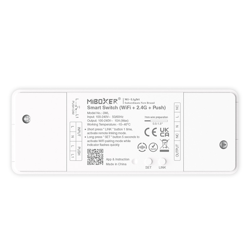 SWL AC to AC RF Bluetooth tlačítko Tuya WiFi Smart Switch SWL AC to AC RF Bluetooth tlačítko Tuya WiFi Smart Switch