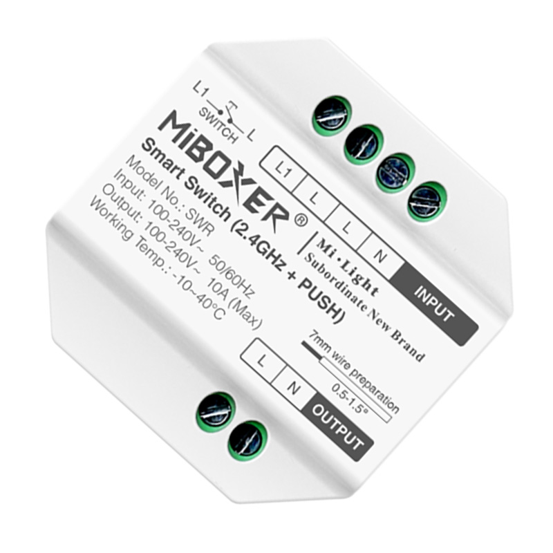 SWR 10A RF Wireless Ac to Ac Smart Push Button Switch SWR 10A RF Wireless Ac to Ac Smart Push Button Switch