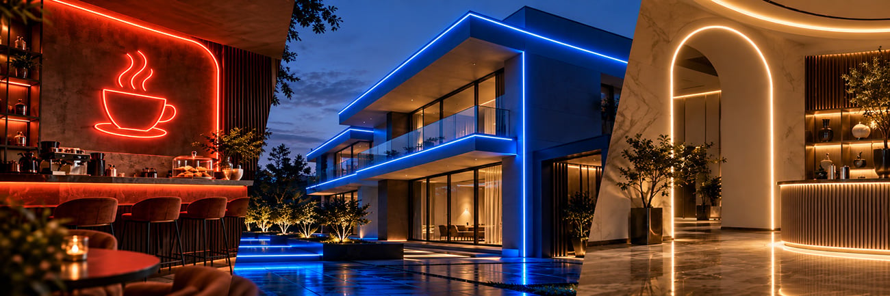 single color led noen strip lights