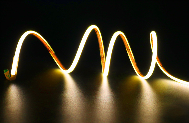 Very Small Battery Powered COB LED Strip Continous Light Effect
