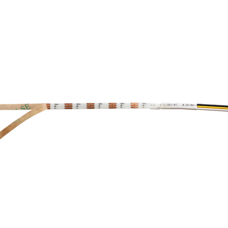 Super tenké 4mm bezbodové stmívatelné COB CCT LED páskové světlo s 2880 čipy Super tenké 4mm bezbodové stmívatelné COB CCT LED páskové světlo s 2880 čipy