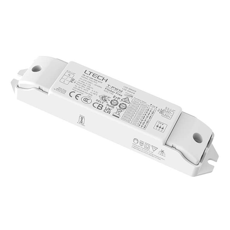 TD-10-100-450-G1T 10W 100 až 450 mA CC PWM Triac Dimming LED Driver