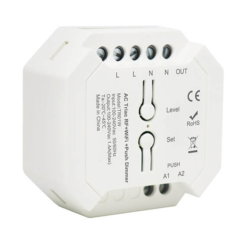 TR01W AC Push Triac Tuya WiFi RF Wireless LED Dimmer TR01W AC Push Triac Tuya WiFi RF Wireless LED Dimmer