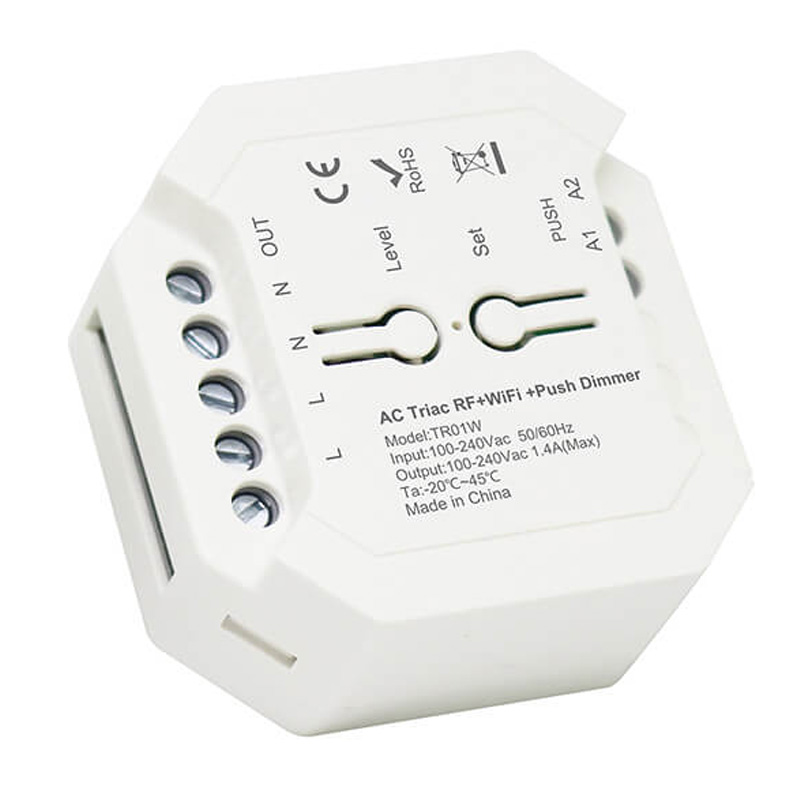 TR01W AC Push Triac Tuya WiFi RF Wireless LED Dimmer TR01W AC Push Triac Tuya WiFi RF Wireless LED Dimmer