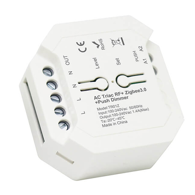 TR01Z 100 bis 240 VAC Push RF LED Lampe Zigbee Triac Dimmer TR01Z 100 bis 240 VAC Push RF LED Lampe Zigbee Triac Dimmer