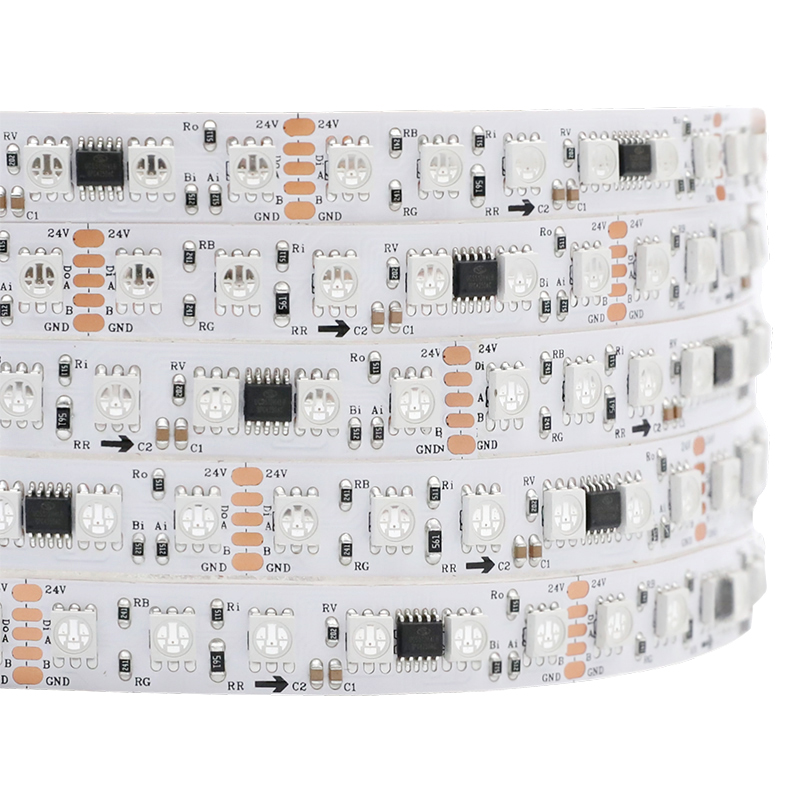UCS512H 12mm 24V 5050 Adresovatelný DMX RGB LED pásek 96 LED/m