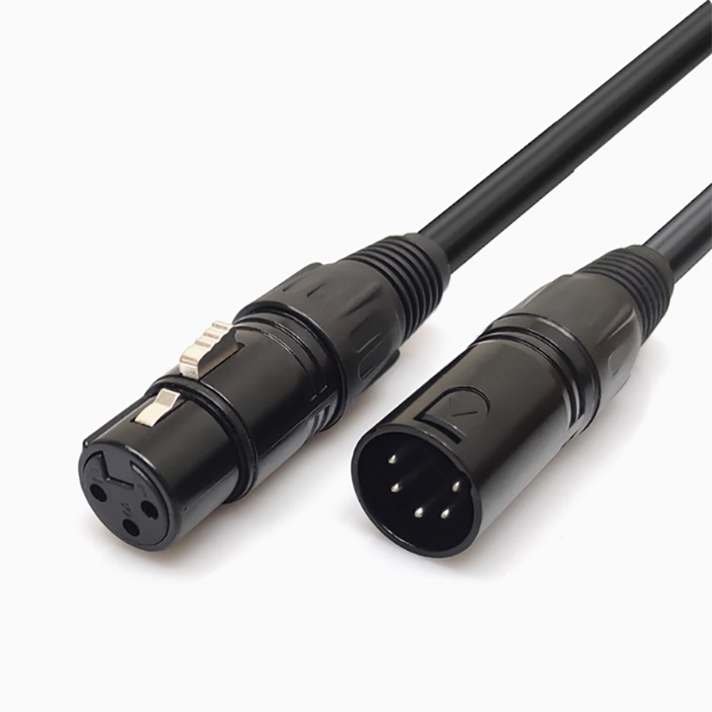 XLR 5 Pin Male to 3 Pin Female DMX Converter Cable
