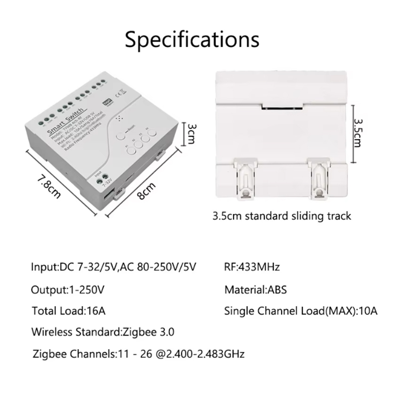 Zigbee 4 Gang Smart Switch Podpora APP / Voice / RF dálkové ovládání Zigbee 4 Gang Smart Switch Podpora APP / Voice / RF dálkové ovládání