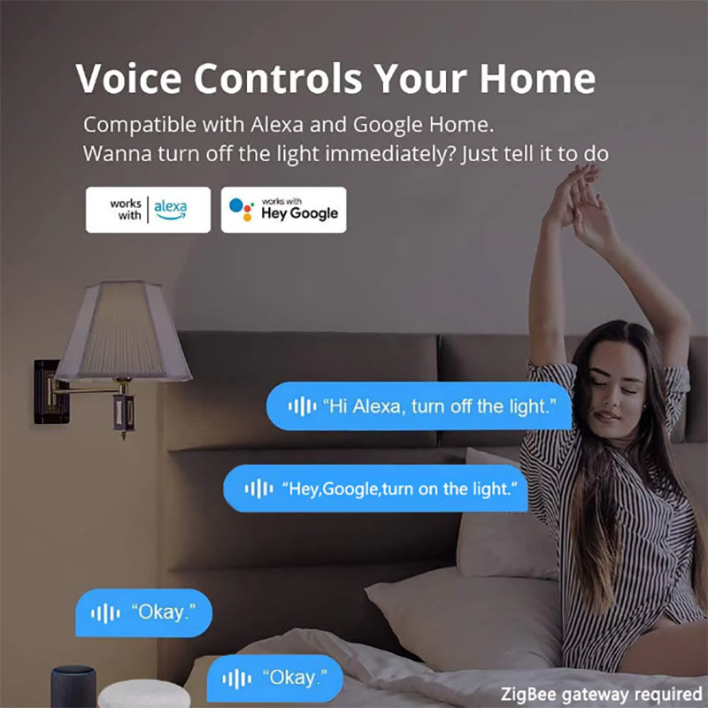 Zigbee 4 Gang Smart Switch Podpora APP / Voice / RF dálkové ovládání Zigbee 4 Gang Smart Switch Podpora APP / Voice / RF dálkové ovládání