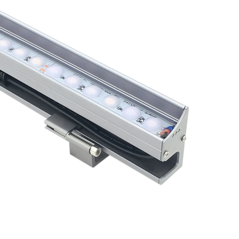 DC24V 8/12W 55X45mm Nízká spotřeba Bílé/žluté světlo Plnobarevné UCS1903 RGB/DMX512 Adresovatelný Vodotěsný IP67 hliníkový objektiv Lineární LED světlo LED Wall Wash Venkovní osvětlení