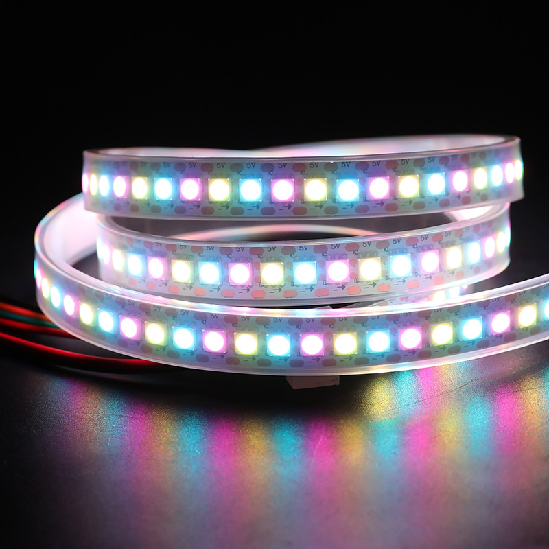 APA102 RGB DC5V 144LEDs/m Addressable RGB Led Strip - 1m/3.28 ft per roll APA102 RGB DC5V 144LEDs/m Addressable RGB Led Strip - 1m/3.28 ft per roll