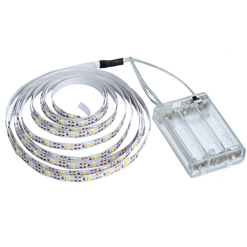 Battery Powered 2835 White LED Strip Self Adhesive With Switch Control