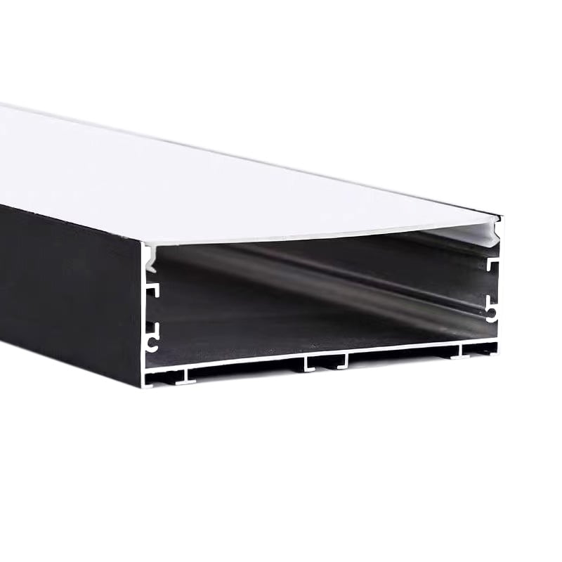 150x35mm Black 6-inch Wide Large Flat LED Tape Aluminium Profile 150x35mm Black 6-inch Wide Large Flat LED Tape Aluminium Profile