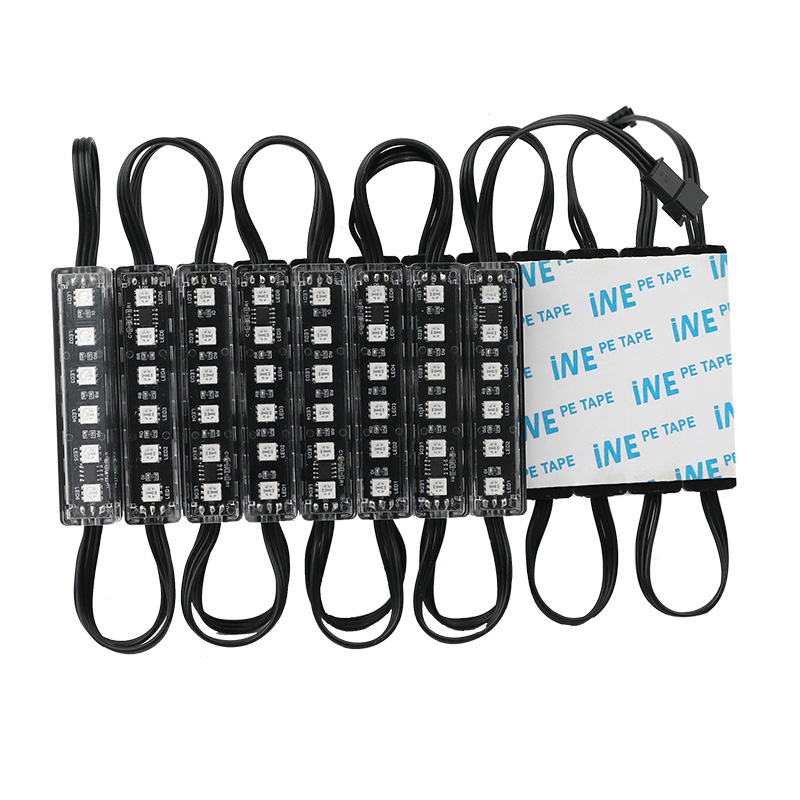 11ft Black WS2811 6-Chip Addressable RGB LED Modules For Signs