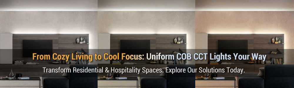 Uniform COB Tunable White LED Strip Lighting Solutions