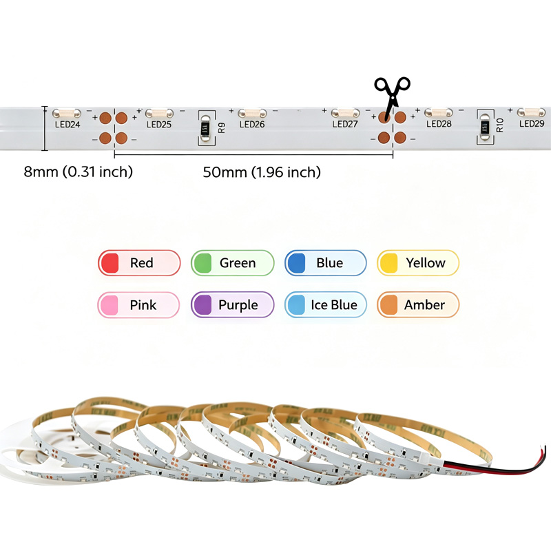 Static Colored 335 SMD Side Lighting LED Strip 60LEDs/m Static Colored 335 SMD Side Lighting LED Strip 60LEDs/m