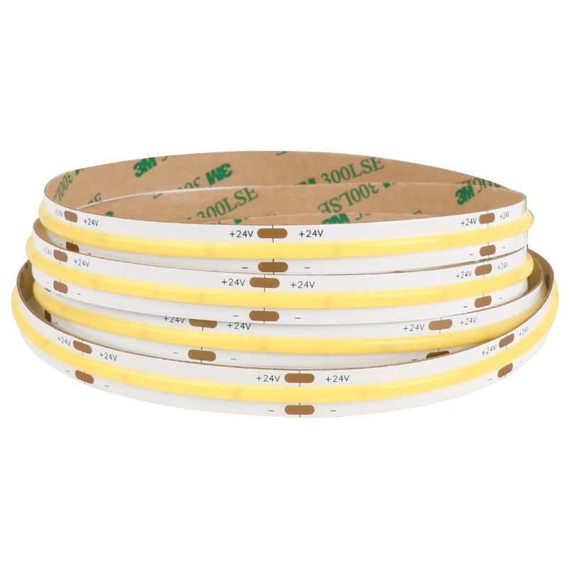 CRI 98 Natural Sunlight Led Cob Full Spectrum White Strip Lights DC24V