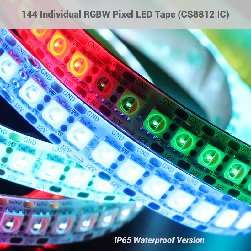 Dual Data CS8812 12V Individually Addressable SMD5050 RGBW LED Strip Lights Dual Data CS8812 12V Individually Addressable SMD5050 RGBW LED Strip Lights