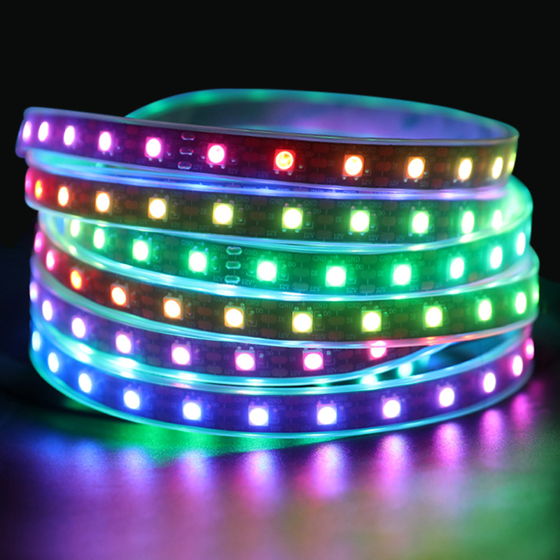 Individuálně adresovatelné programovatelné 12V LED pásky LED CS8812F Pixel LED Podobné jako WS2812B