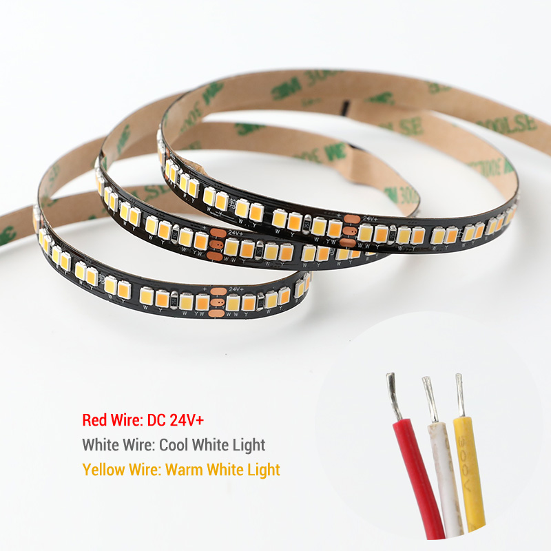 24V Cut Anywhere Ra97 Tunable White LED Strip Black PCB 24V Cut Anywhere Ra97 Tunable White LED Strip Black PCB