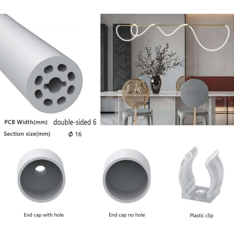 360 Degree Round LED Neon Flex Tube Silicone Sleeve 16mm